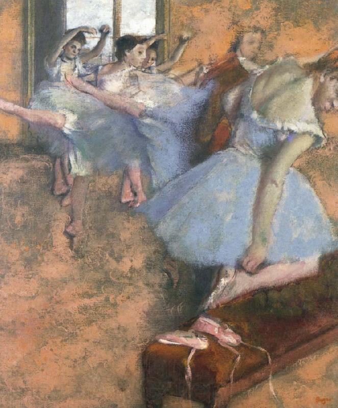 Edgar Degas Ballet class Norge oil painting art